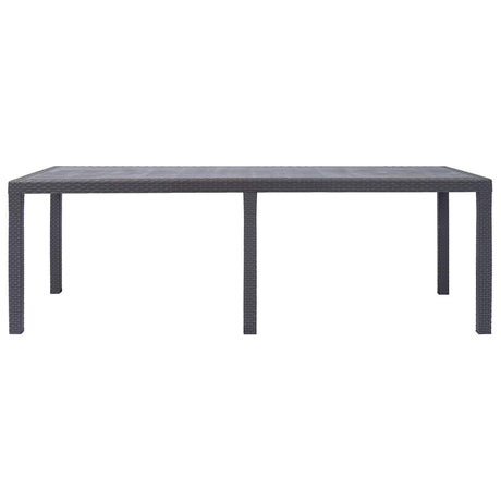 Vidaxl tuintafel 220x90x72 cm rattan-look kunststof bruin
