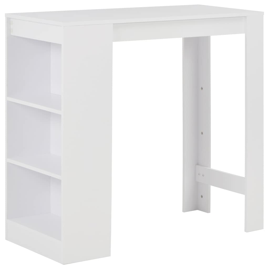 Vidaxl bartafel met schap 110x50x103 cm wit
