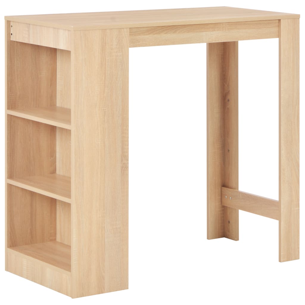 Vidaxl bartafel met schap 110x50x103 cm eikenkleurig