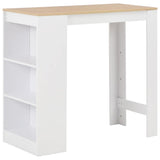 Vidaxl bartafel met schap 110x50x103 cm wit