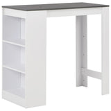 Vidaxl bartafel met schap 110x50x103 cm wit