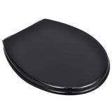 Vidaxl Toilettensitz mit weicher Abdeckung 2 ST MDF Schwarz