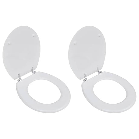 Vidaxl -Toilettensitze mit Deckel 2 ST MDF Weiß