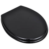 Vidaxl Toilettensitze mit Deckel 2 Stück MDF schwarz