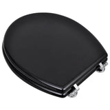 Vidaxl -Toilettensitze mit Deckel 2 ST MDF Schwarz