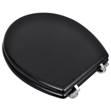 Vidaxl -Toilettensitze mit Deckel 2 ST MDF Schwarz