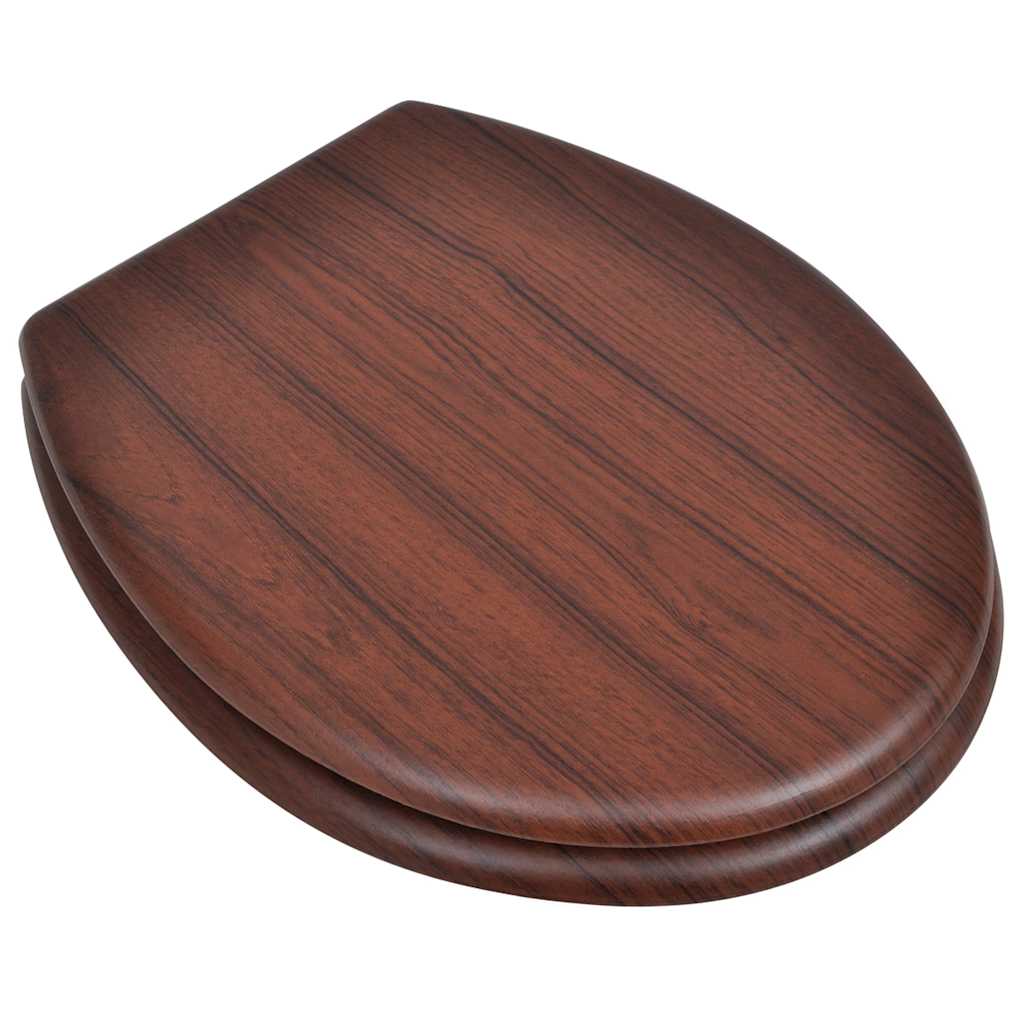 Vidaxl Toilettensitze mit Deckel 2 Stück MDF braun