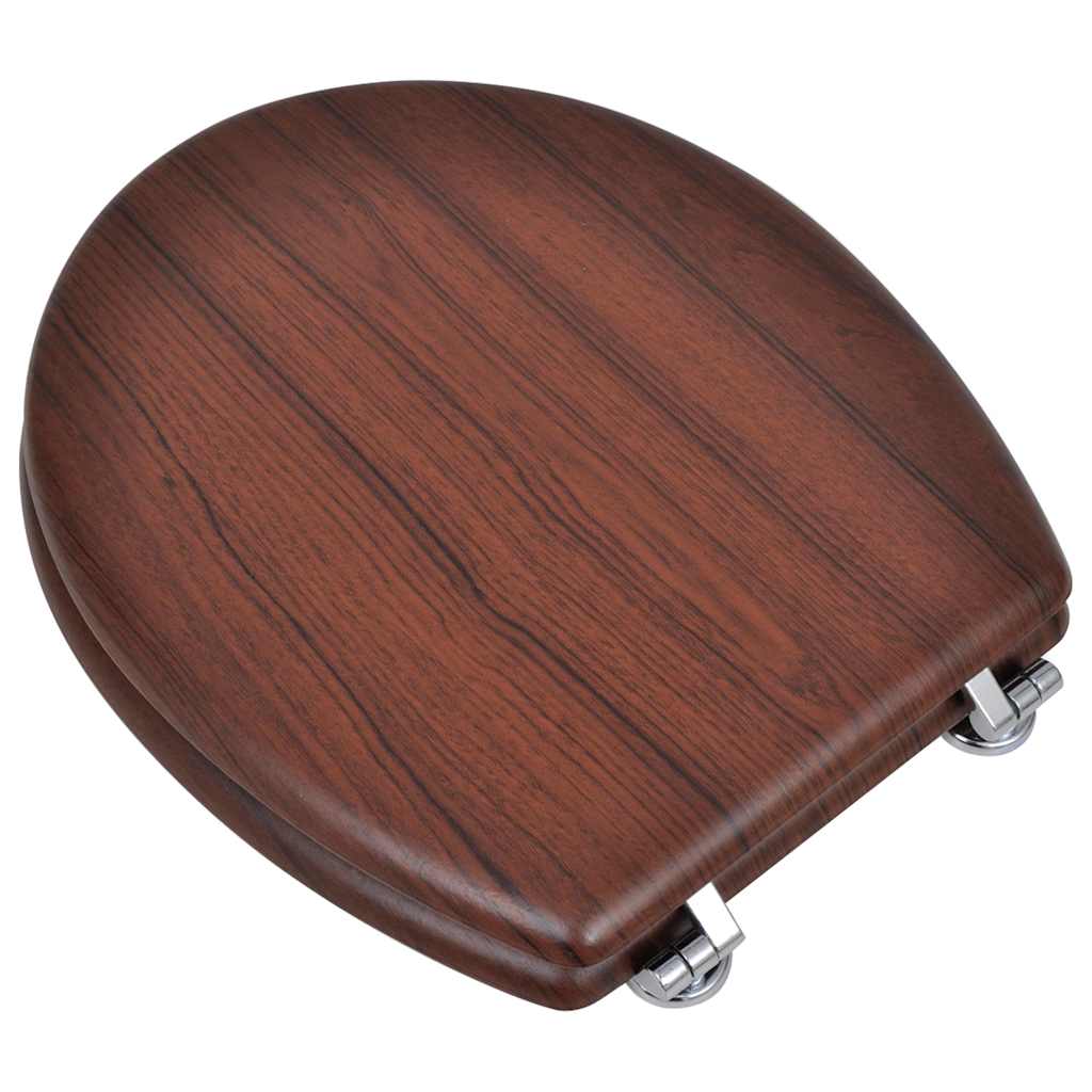 Vidaxl Toilettensitze mit Deckel 2 Stück MDF braun