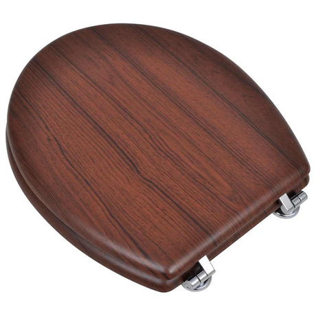 Vidaxl Toilettensitze mit Deckel 2 Stück MDF braun