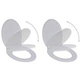 VidaXL WC-Sitze mit Soft-Close-Deckel, 2 Stk. Kunststoff weiß
