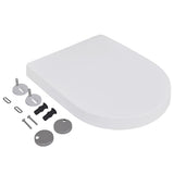 Vidaxl-Toilettensitze mit weichen Deckel 2 St Kunststoff weiß