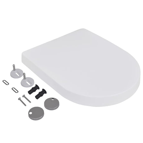 Vidaxl-Toilettensitze mit weichen Deckel 2 St Kunststoff weiß