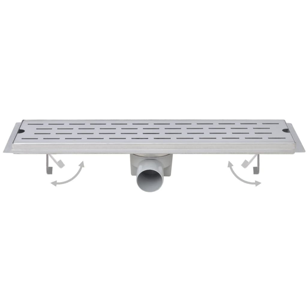 Vidaxl Duschabfluss 2 pc rechteckige Linie 530 x 140 mm Edelstahl