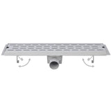 Vidaxl Duschabfluss 2 pc rechteckiger Golf 730x140 mm Edelstahl