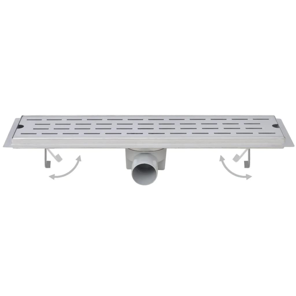 Vidaxl Duschabfluss 2 pc rechteckige Blase 530x140 mm Edelstahl