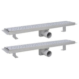 Vidaxl Duschabfluss 2 pc rechteckige Blase 630x140 mm Edelstahl