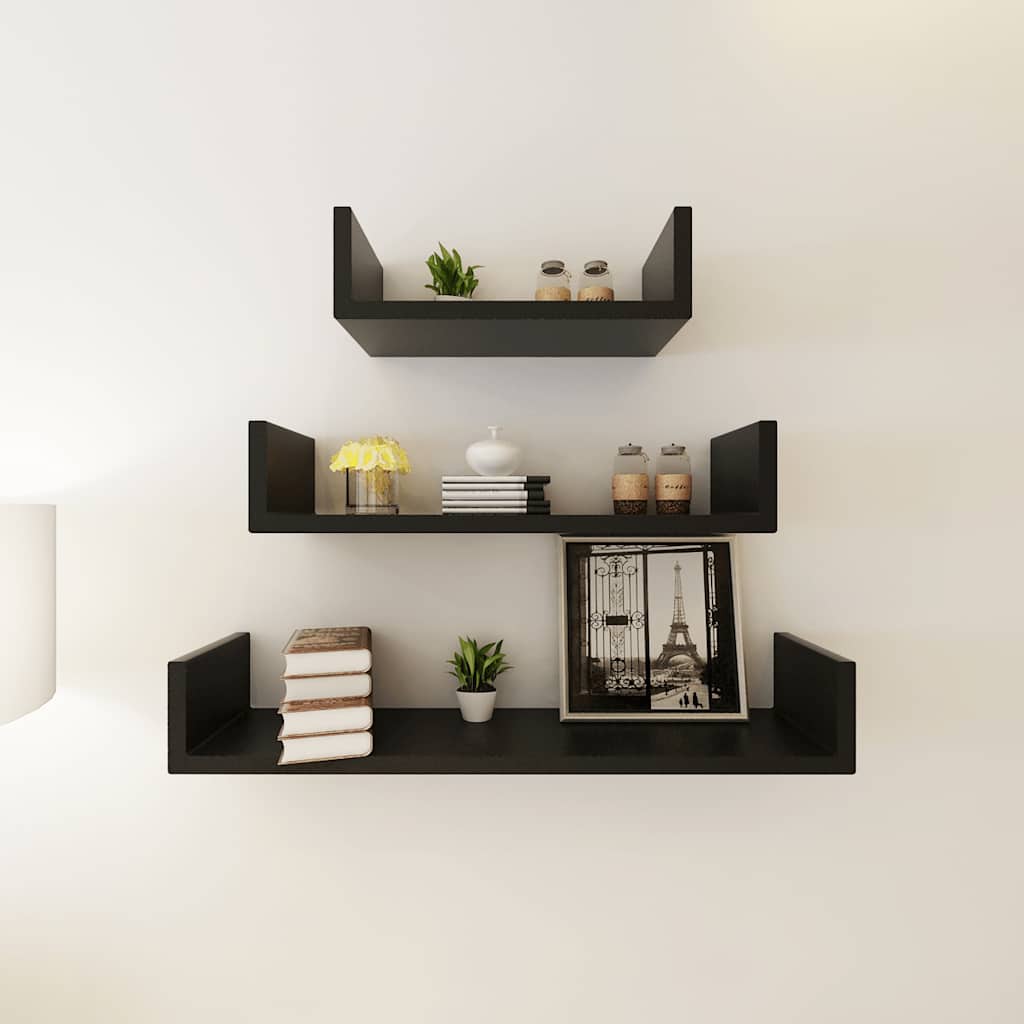 Vidaxl wandplanken 6 st zwart