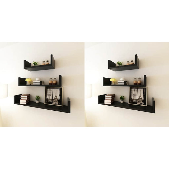 Vidaxl wandplanken 6 st zwart