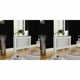 VIDAXL -Radiatorkonstruktion 2 ST 112 cm MDF Weiß