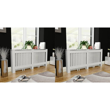 VIDAXL -Radiatorkonstruktion 2 ST 172 cm MDF Weiß