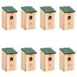 Vidaxl Vogelhäuser 8 Stcs 12x12x22 cm Holz