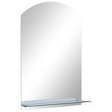 Vidaxl -Wandspiegel mit Regal 40x60 cm gehärtetes Glas