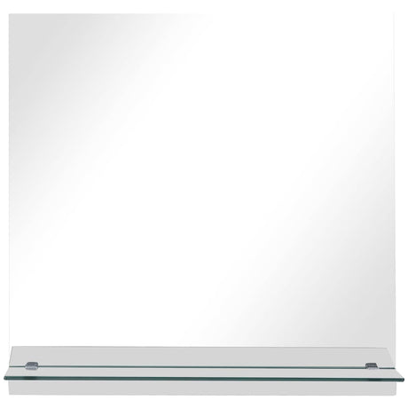 Vidaxl -Wandspiegel mit Regal 40x40 cm gehärtetes Glas