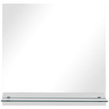 Vidaxl -Wandspiegel mit Regal 50x50 cm gehärtetes Glas
