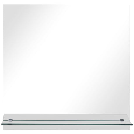 Vidaxl -Wandspiegel mit Regal 50x50 cm gehärtetes Glas