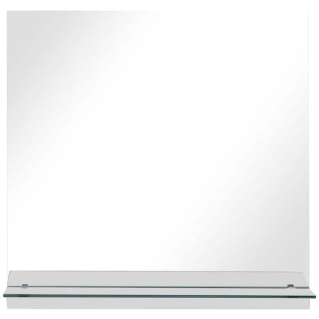 Vidaxl -Wandspiegel mit Regal 60x60 cm gehärtetes Glas