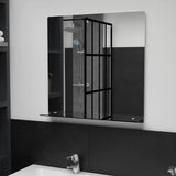 Vidaxl -Wandspiegel mit Regal 60x60 cm gehärtetes Glas