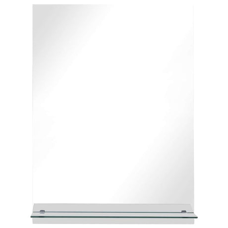 Vidaxl -Wandspiegel mit Regal 50 x 70 cm gehärtetes Glas