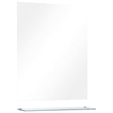 Vidaxl -Wandspiegel mit Regal 50 x 60 cm gehärtetes Glas