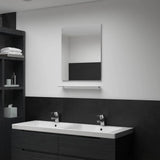 Vidaxl -Wandspiegel mit Regal 50 x 60 cm gehärtetes Glas