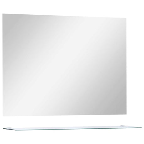 Vidaxl -Wandspiegel mit Regal 80x60 cm gehärtetes Glas