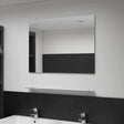 Vidaxl -Wandspiegel mit Regal 80x60 cm gehärtetes Glas