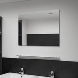 Vidaxl -Wandspiegel mit Regal 80x60 cm gehärtetes Glas