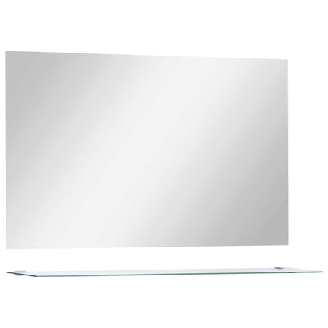 Vidaxl -Wandspiegel mit Regal 100x60 cm gehärtetes Glas