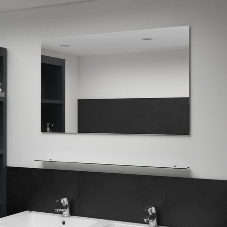 Vidaxl -Wandspiegel mit Regal 100x60 cm gehärtetes Glas