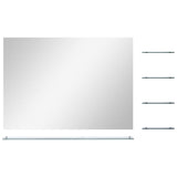 Vidaxx Wandspiegel mit 5 Ablagen 80x60 cm silberfarben