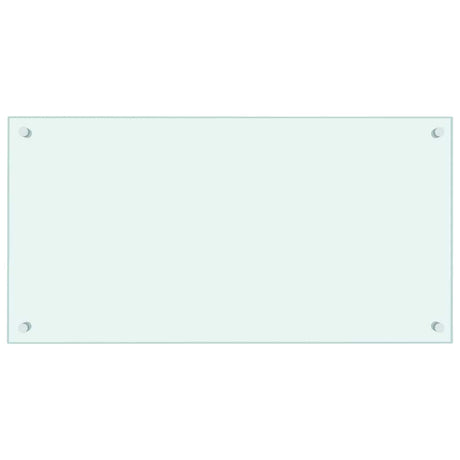 VIDAXL FRAGE SEMBLE KITCHE 80x40 cm gehärtetes Glas weiß