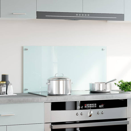 VIDAXL FRAGE SEMBLE KITCHE 80x40 cm gehärtetes Glas weiß