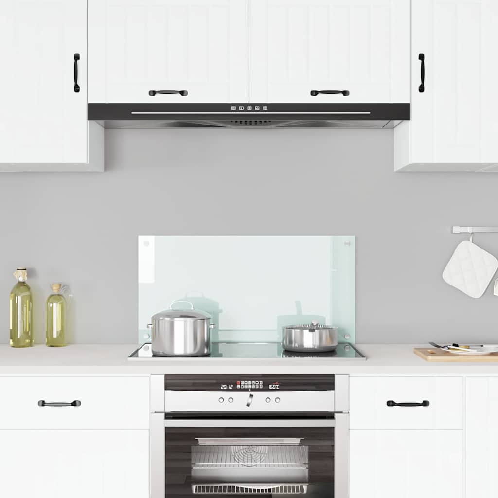 VIDAXL FRAGE SEMBLE KITCHE 80x40 cm gehärtetes Glas weiß