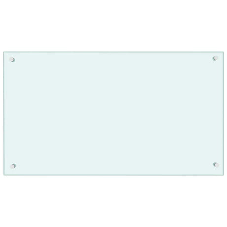 VIDAXL -Scheinwirge Küche 90x50 cm gehärtetes Glas weiß