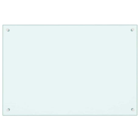 VIDAXL -Scheinsbildschirm Küche 90x60 cm Temperiertes Glas weiß