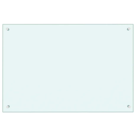 VIDAXL -Scheinsbildschirm Küche 90x60 cm Temperiertes Glas weiß
