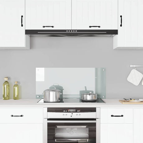 VIDAXL FRAGE SREBEN KITCHE 90x40 cm gehärtetes Glas transparent
