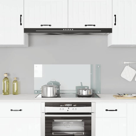 VIDAXL FRAGE SREBEN KITCHE 90x40 cm gehärtetes Glas transparent