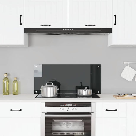 VIDAXL FRAGE SEMBLE KITCHE 90x40 cm gehärtetes Glas schwarz