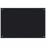 VIDAXL FRAGE SREBEN KITCHE 90x60 cm gehärtetes Glas schwarz